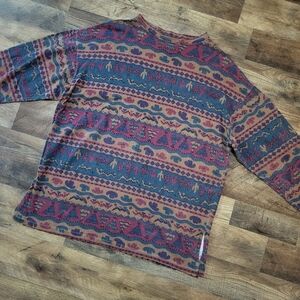 Vintage Elements Men's Western Desert Longsleeve Side Cut Cotton Shirt Size Med